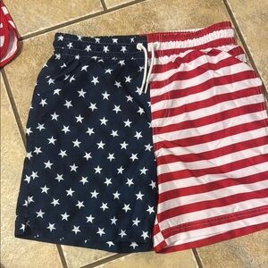 Old Navy Star and Stripe Swim Shorts. Sz 14/16. Boys. 🇺🇸🇺🇸🇺🇸